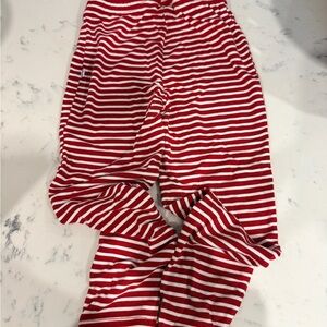 Little Sleepies Red and White Striped Leggings